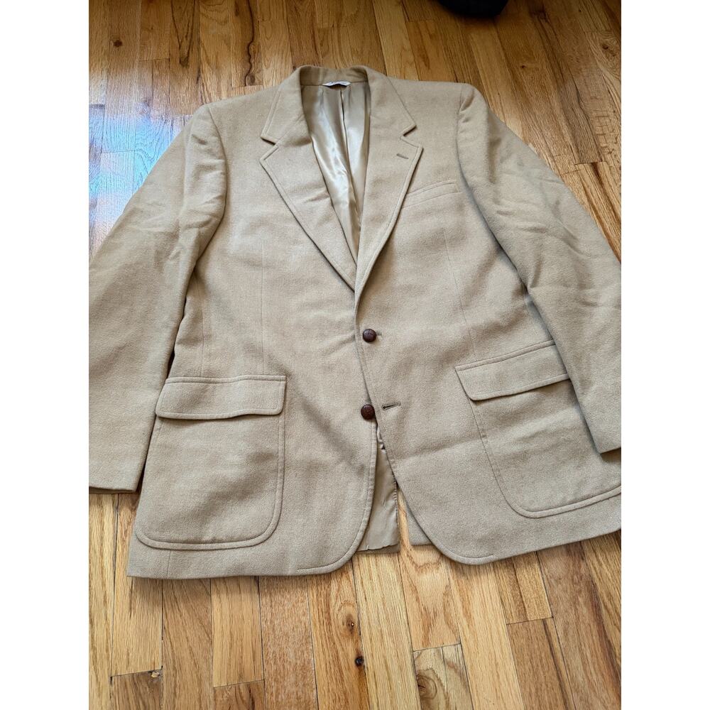 Bloomingdale's 100% Camel hair tan Blazer Sport Jacket 42R